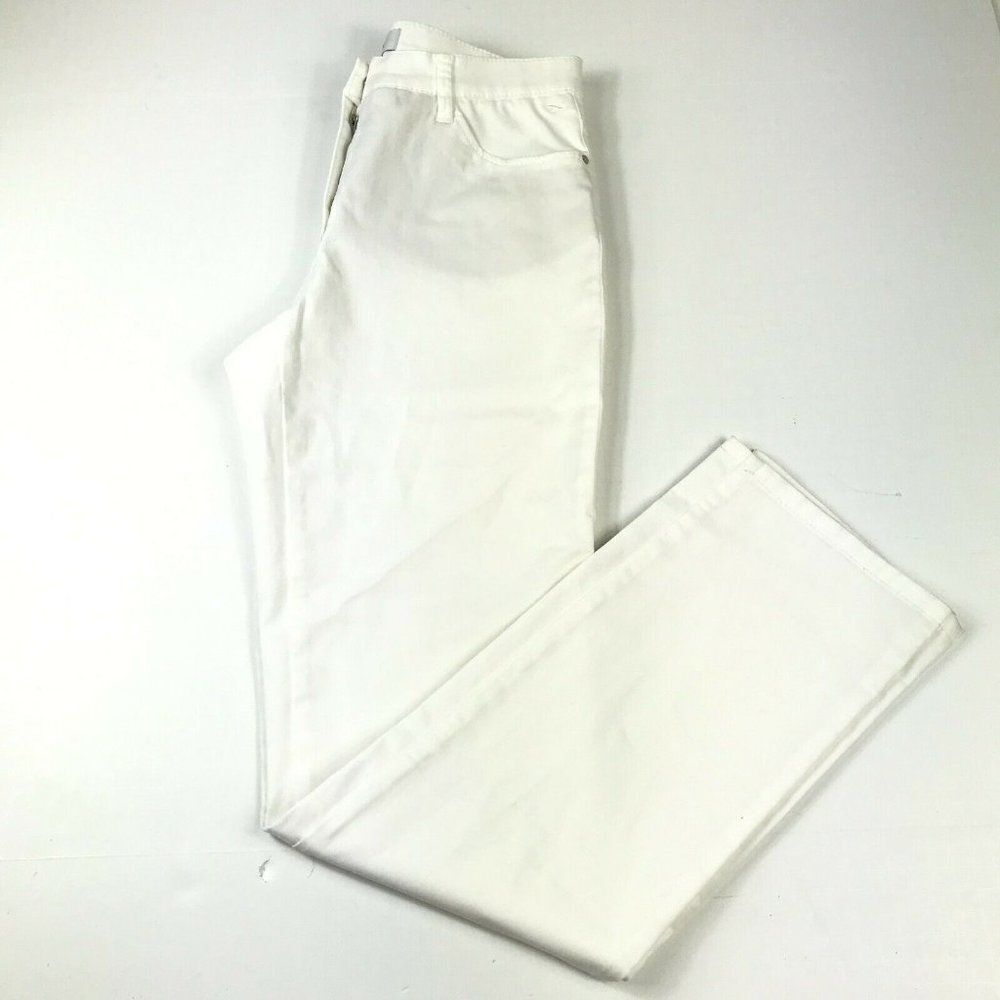 Brax Carola Trousers Size 27 White Straight Leg
